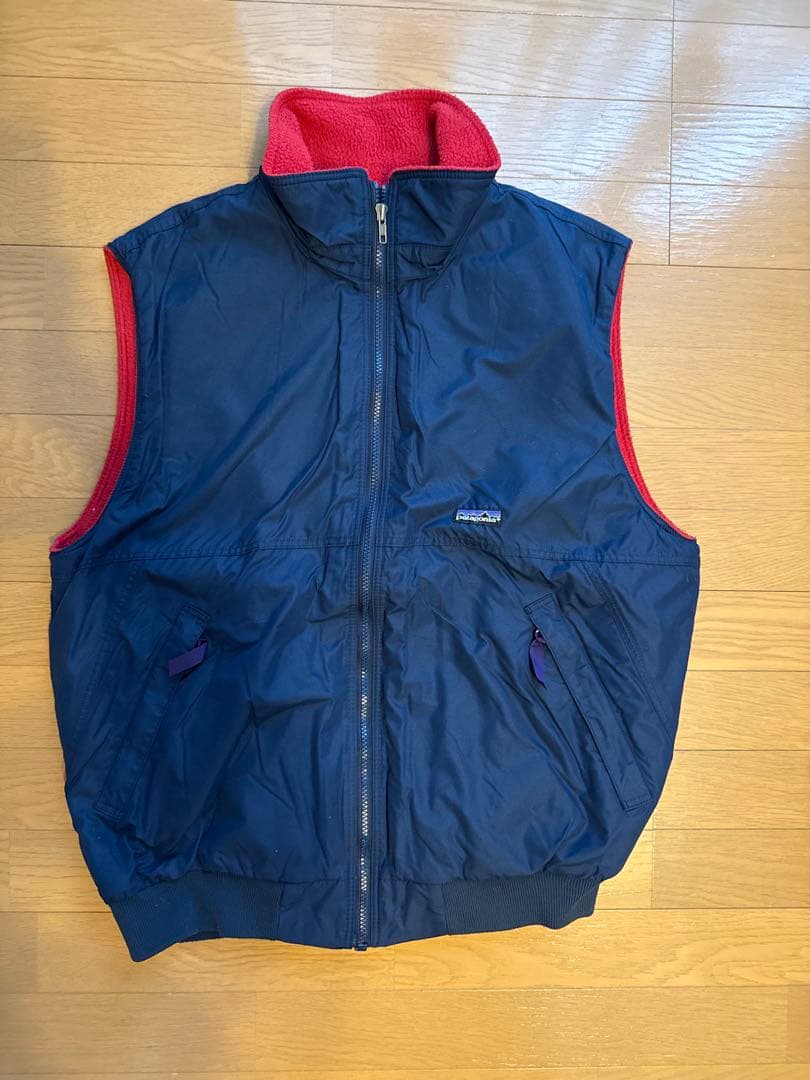 【USA製】90's patagonia シェルドシンチラベスト L