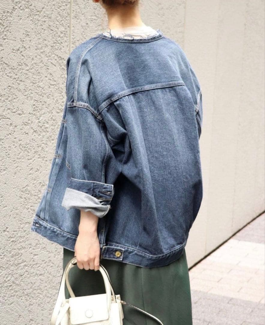 【美品】IENA リメイクルーズデニムブルゾン　38