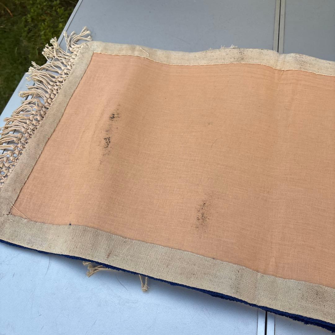 Y*Y様 ヴィンテージ 中国段通 ウール ラグ 玄関マット カーペット 花柄