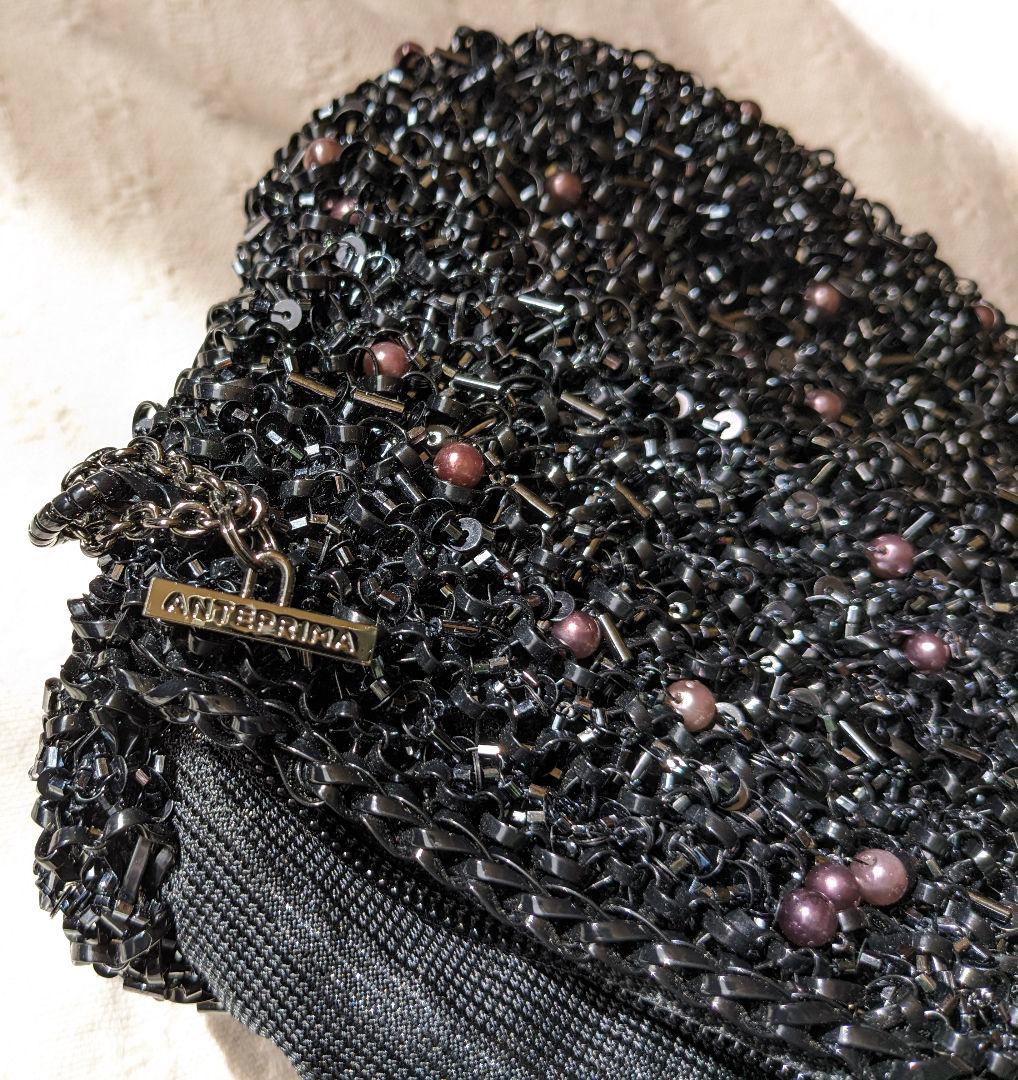 【20％値下げ】アンテプリマ　 黒 パーティーバッグ