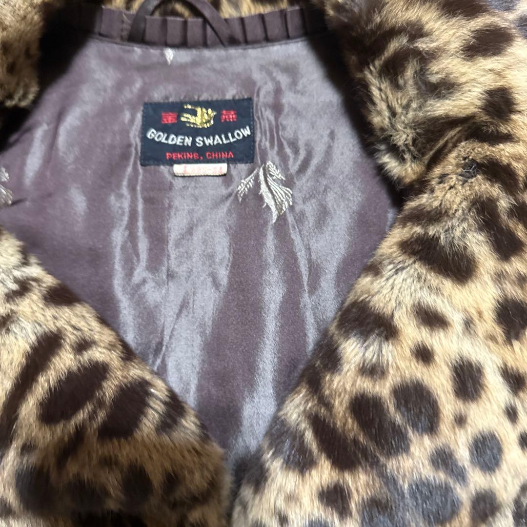 ヒョウ柄　ファーコート