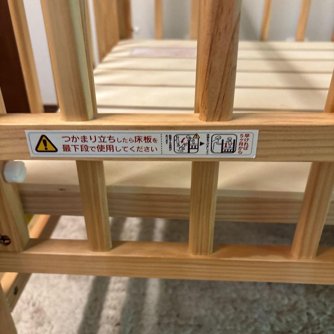 美品✨大和屋 キホンベビーベッド 説明書付属品あり ナチュラル 関東追加送料なし