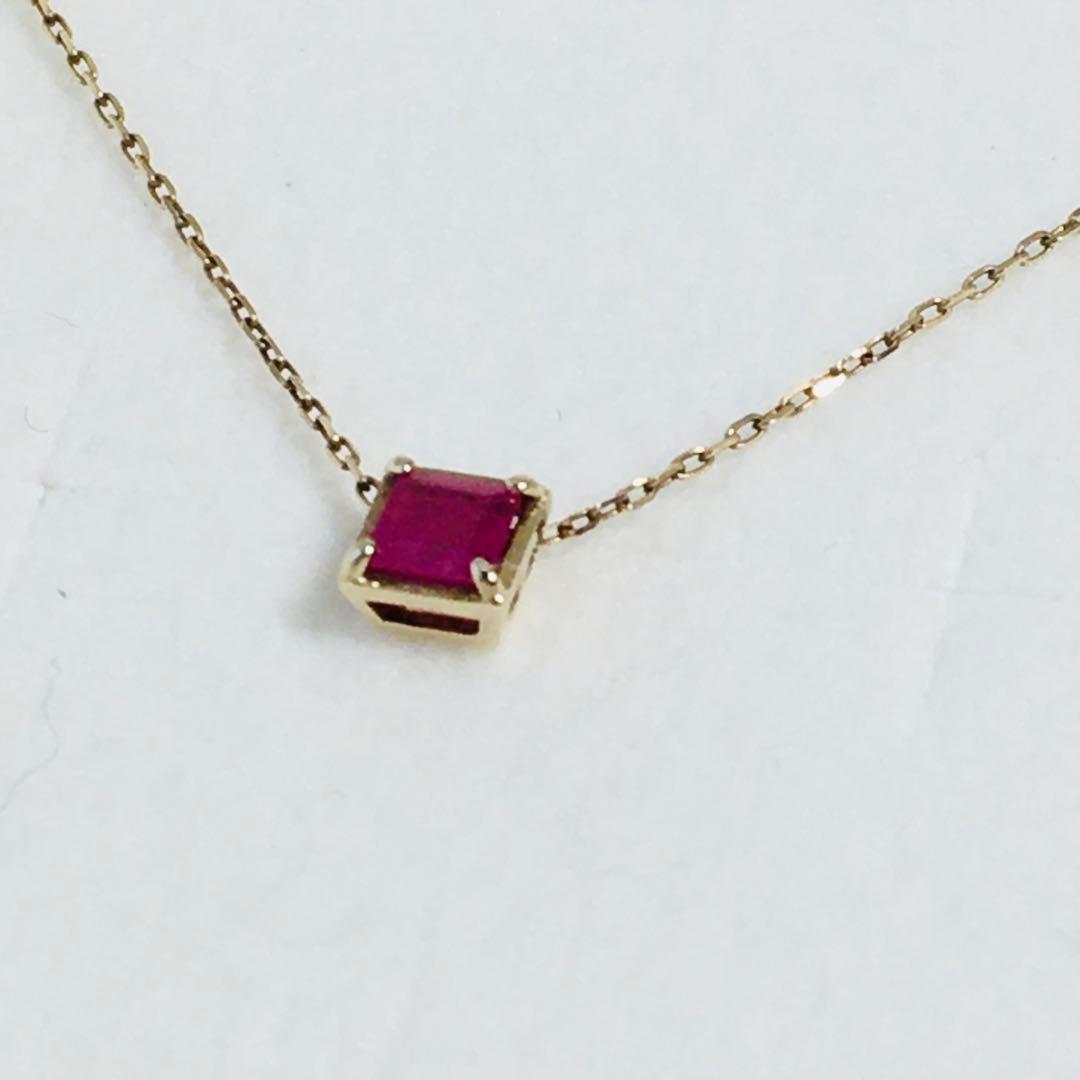【お値下げ中】JUPITER facet ルビーK10 ネックレス