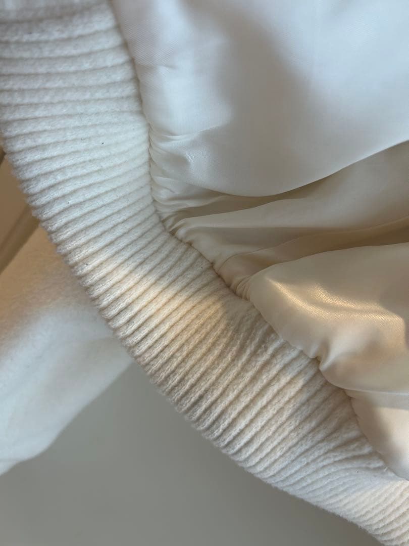 美品 ESMOK エスモーク ファーポケットブルゾン ホワイト