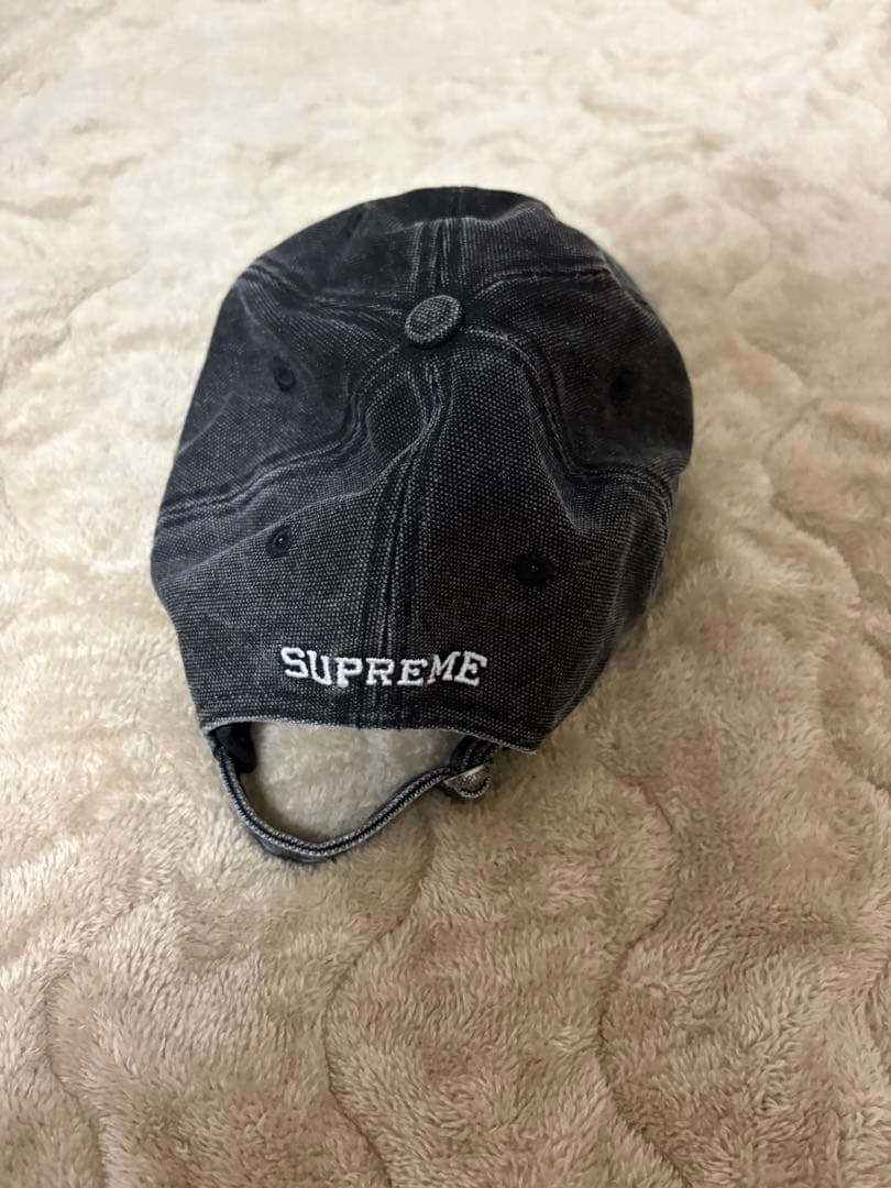 SUPREME Pigment S Logo 6-Panel キャップ 黒