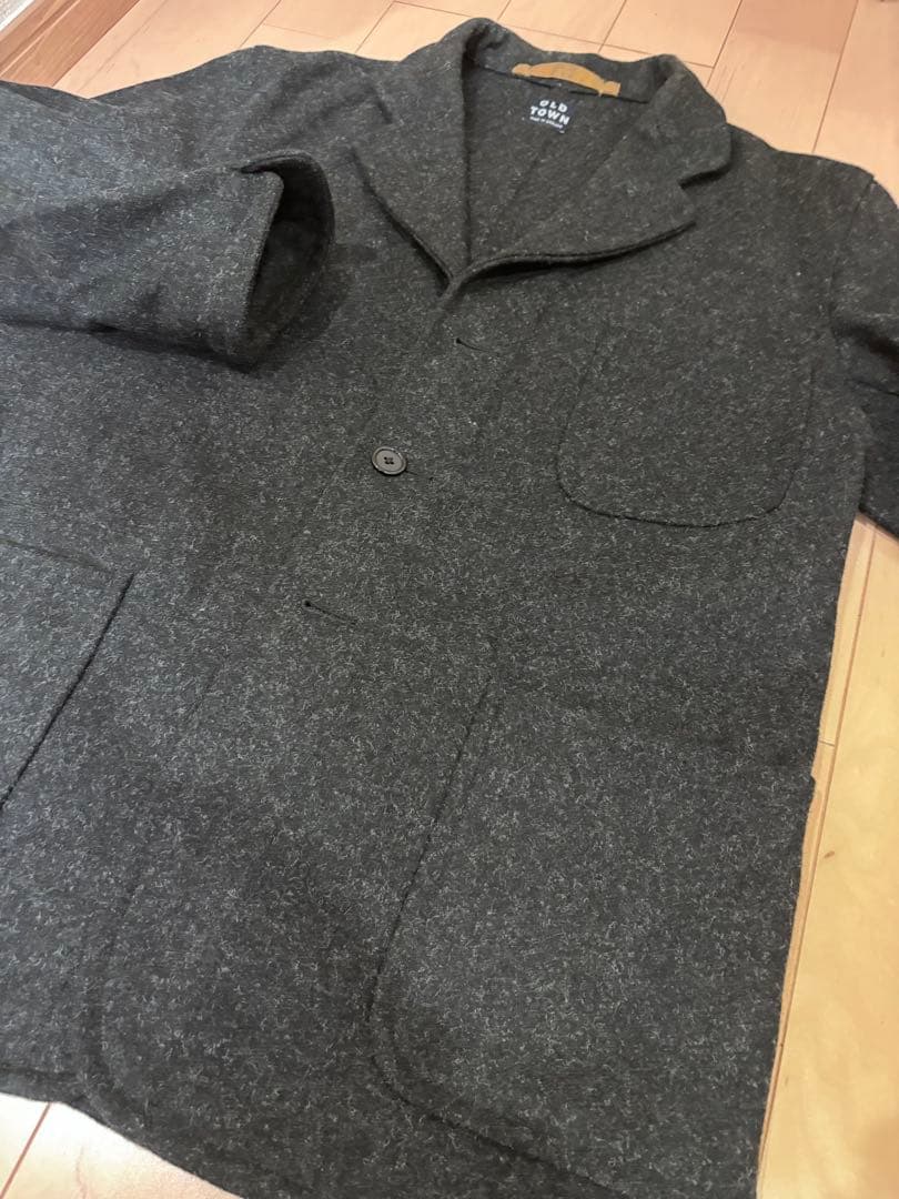 OLD TOWN ダークグレー ウールジャケット