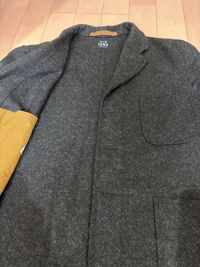 OLD TOWN ダークグレー ウールジャケット