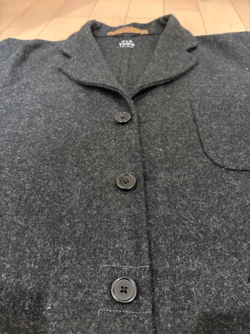 OLD TOWN ダークグレー ウールジャケット