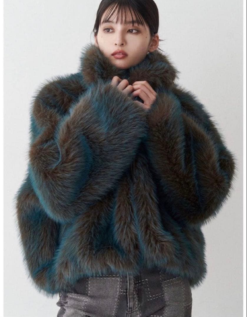 MURUA MIXフェイクファーブルゾン