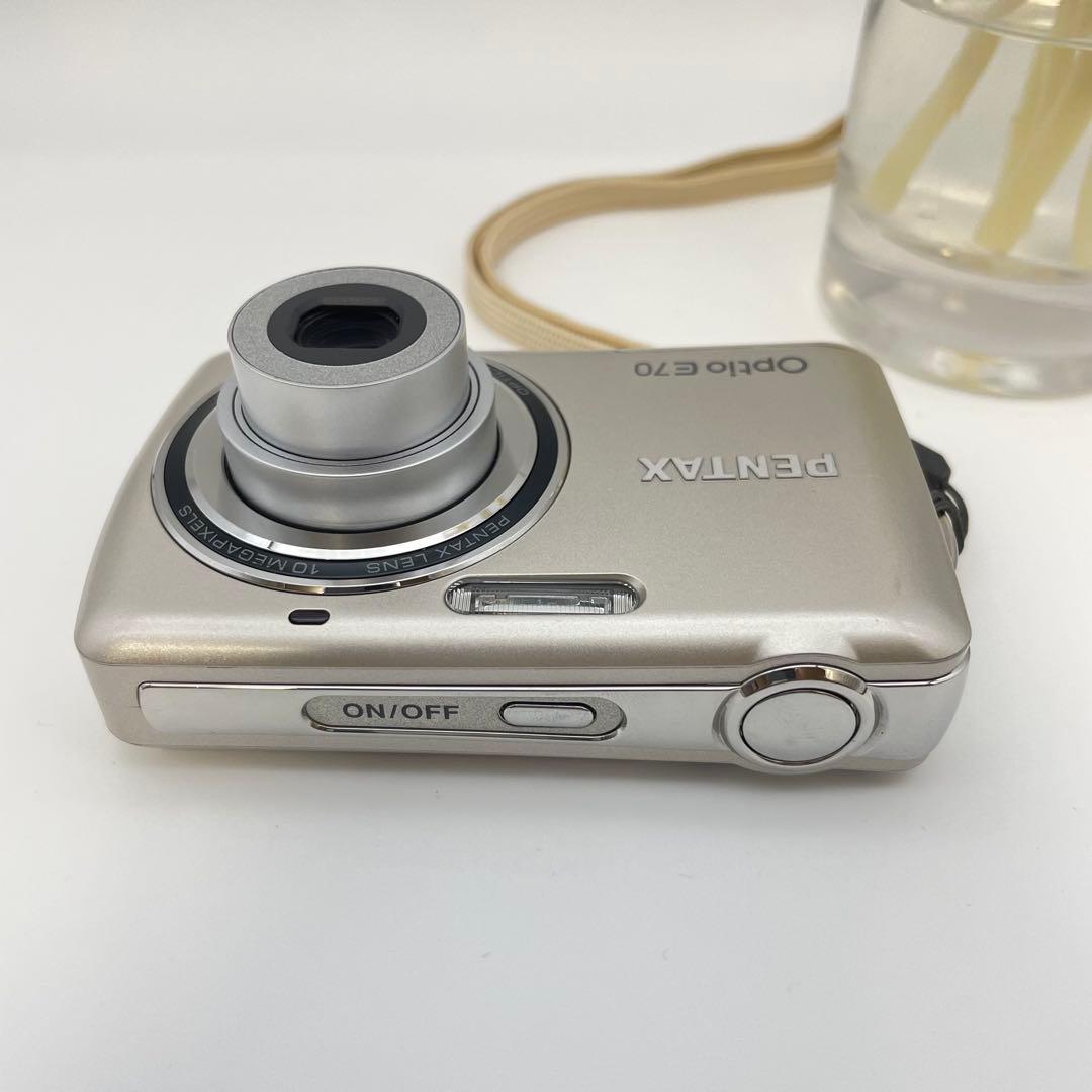 美品✨PENTAX Optio E70✨動作確認済 スマホ転送OK 単三電池♪