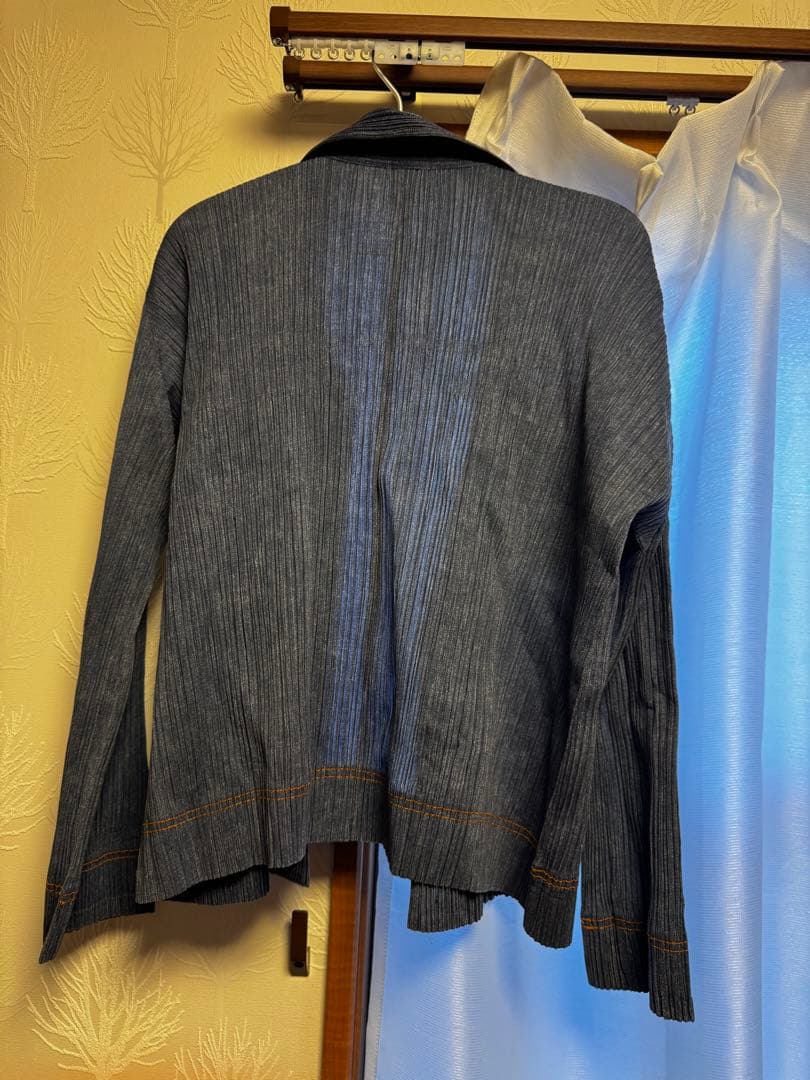 【希少/美品】PLEATS PLEASE デニム転写 レディースジャケット