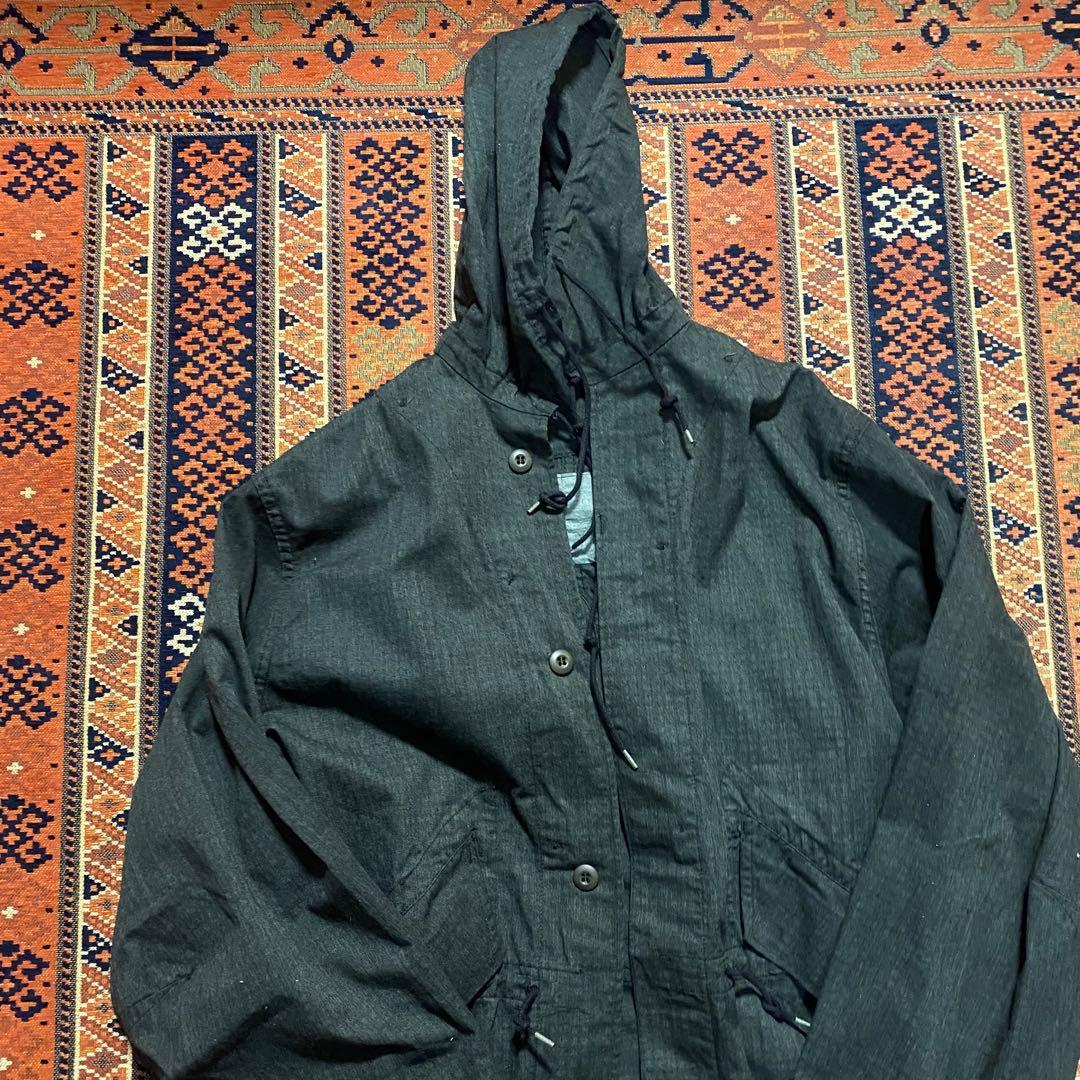 アメリカ軍 ナイトデザートカモパーカー　黒染め ブラックダイ　フィッシュテール