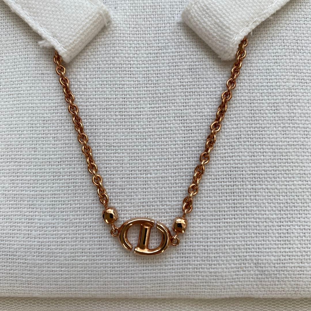 【ディオール】DIOR ホリデー限定　ネックレス NAVY ピンクゴールド