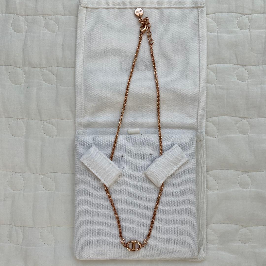 【ディオール】DIOR ホリデー限定　ネックレス NAVY ピンクゴールド