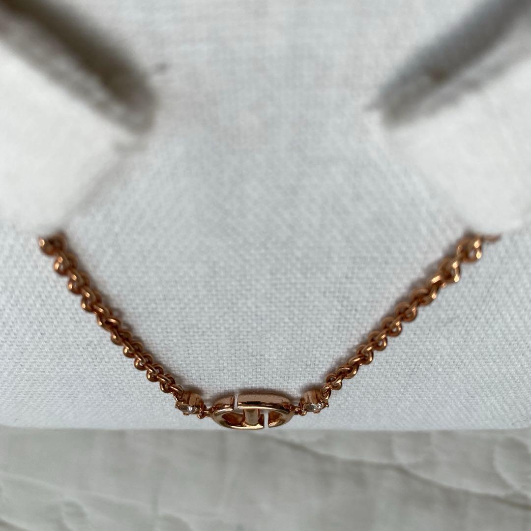 【ディオール】DIOR ホリデー限定　ネックレス NAVY ピンクゴールド