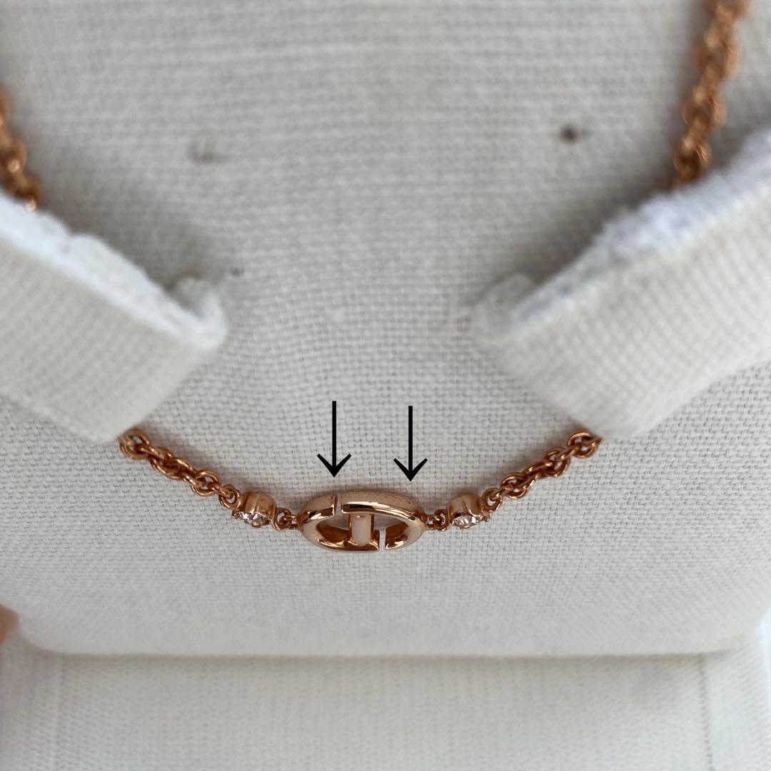 【ディオール】DIOR ホリデー限定　ネックレス NAVY ピンクゴールド