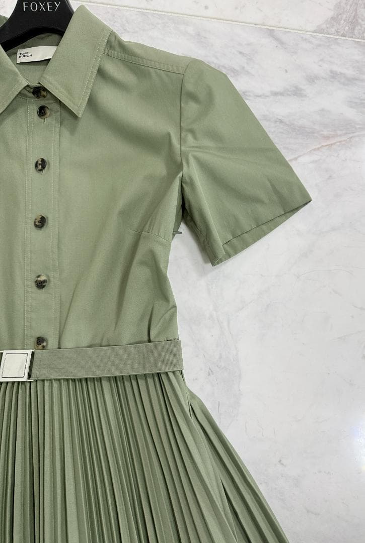 未使用★TORY BURCH ポプリンプリーツシャツドレス 2