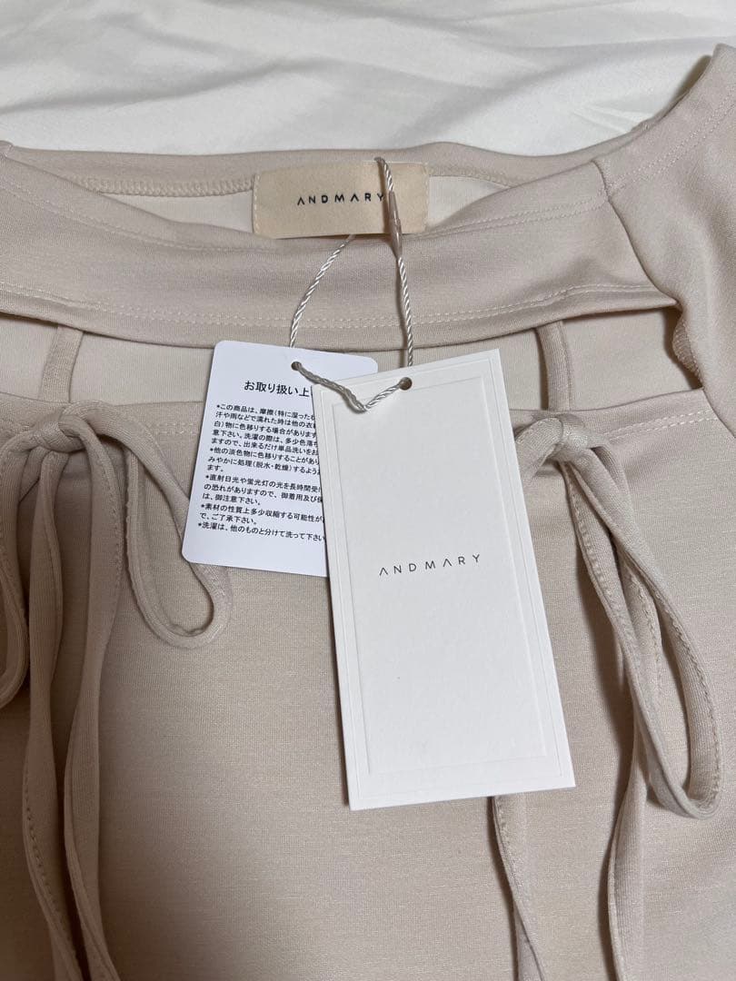 トップス andmary Bebe ribbon tops ivory