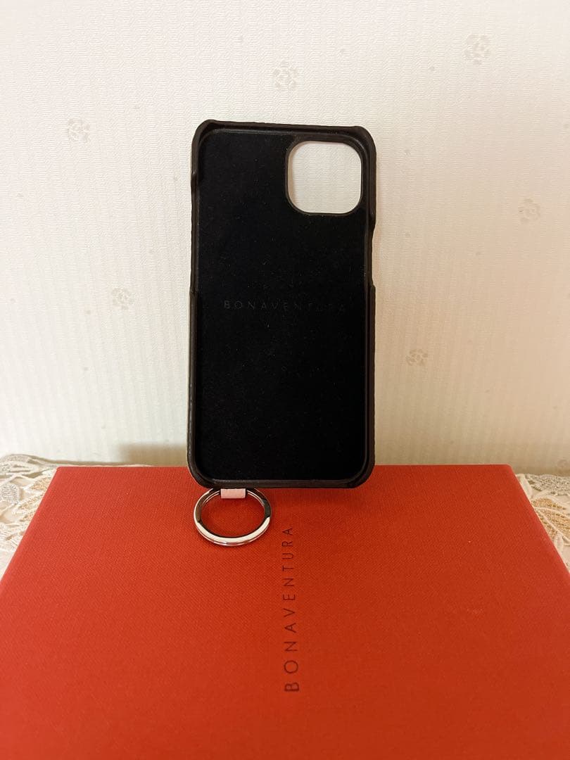 ボナベンチュラ iPhone 13 グレーベージュ/ピンク