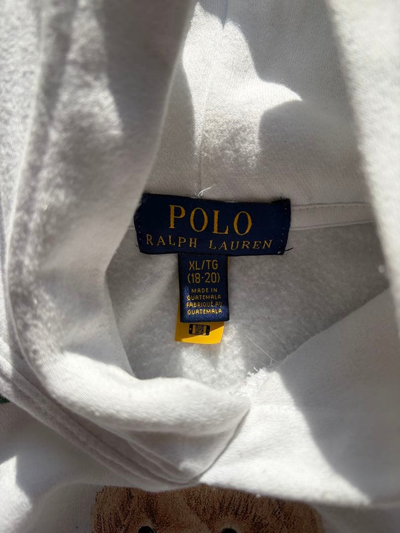 ポロベア　ポロラルフローレン ペインティングパーカー ホワイト