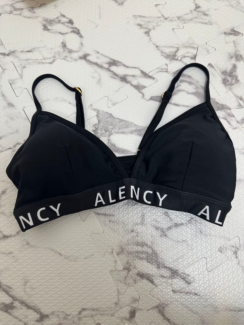 ALENCY ロゴ入りトライアングルビキニ　ブラック