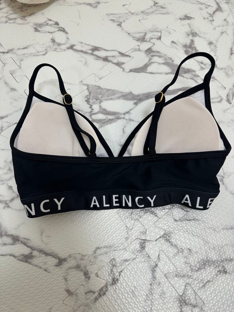 ALENCY ロゴ入りトライアングルビキニ　ブラック