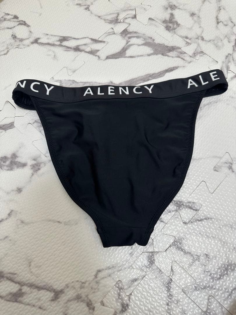 ALENCY ロゴ入りトライアングルビキニ　ブラック