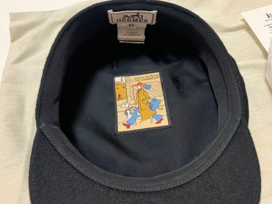 【美品】 HERMES エルメス Deauville キャスケット 57