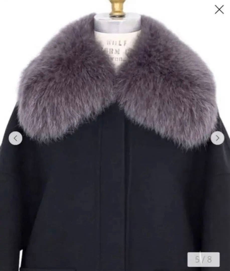 新品未使用 Drawer ウールケヌキファーカラー ジャケット コート 38