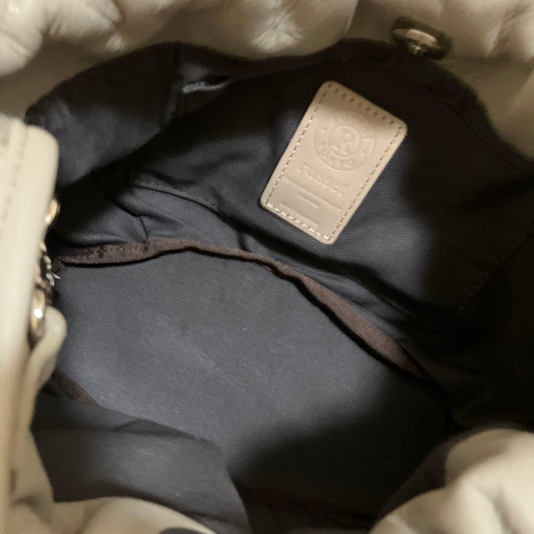 ☆☆お値下げ☆☆ラシット レザー巾着4WAYショルダーバッグ グレージュ