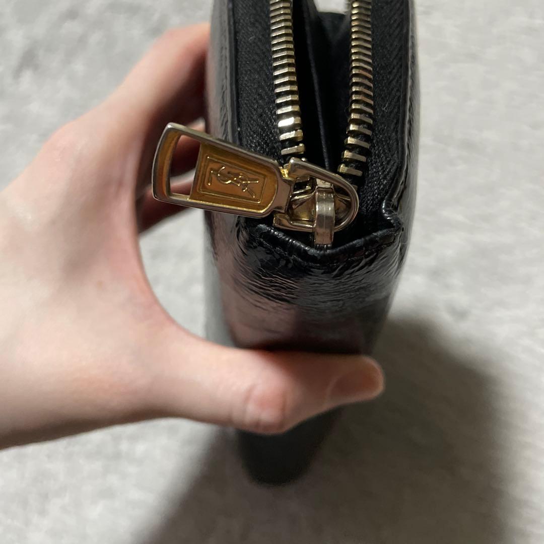 イヴサンローラン 長財布 エナメル