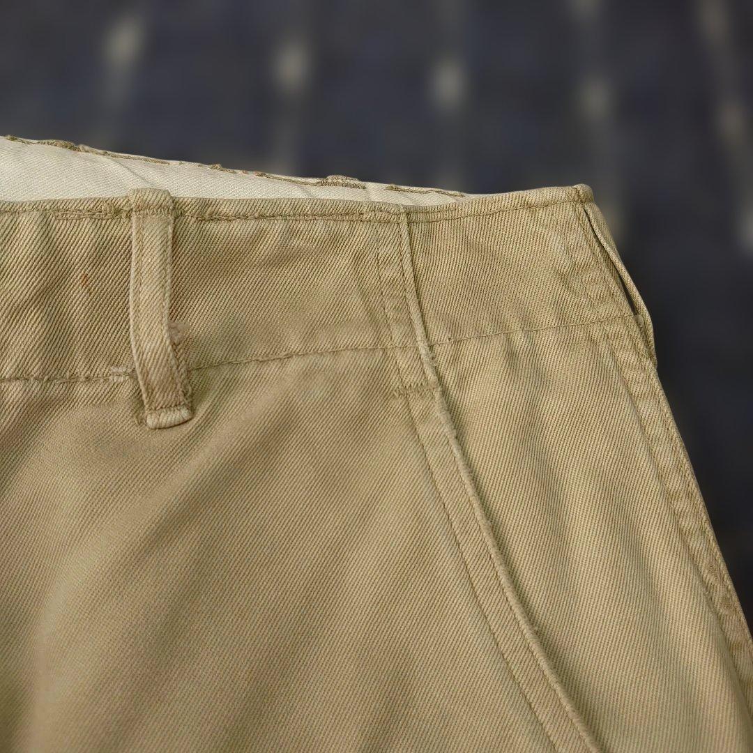 40s U.S.ARMY 45カーキ　チノパン 尿素ボタン　ヴィンテージ