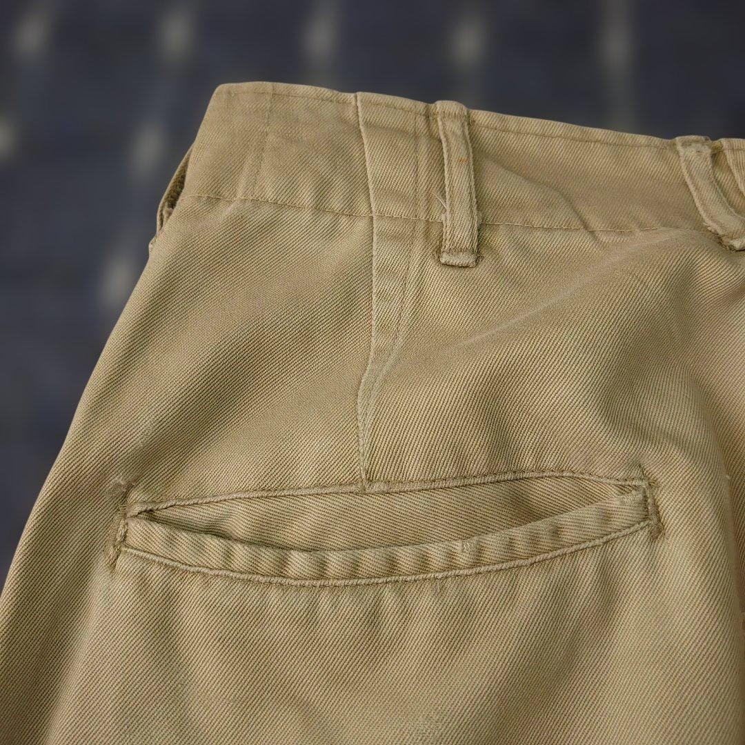 40s U.S.ARMY 45カーキ　チノパン 尿素ボタン　ヴィンテージ