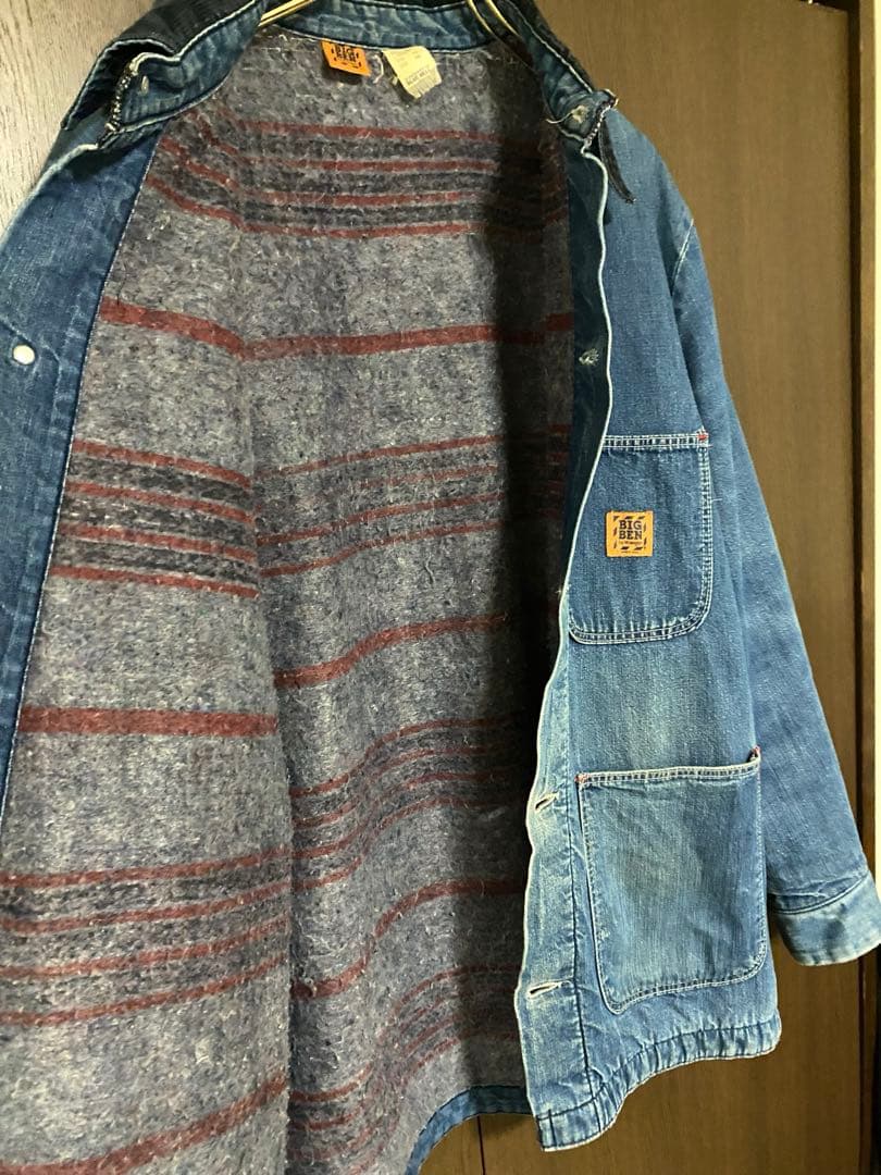 USA製70s 80s BIGBEN デニム カバーオール 裏ブランケット 40