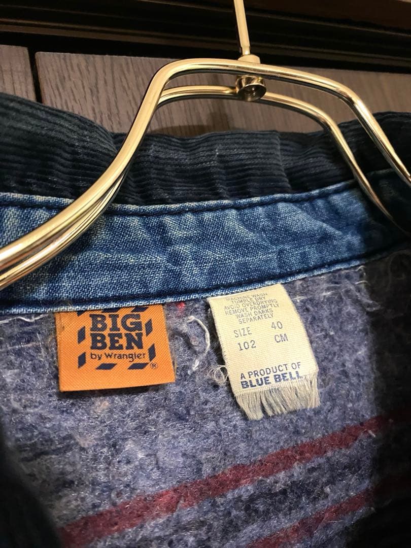 USA製70s 80s BIGBEN デニム カバーオール 裏ブランケット 40