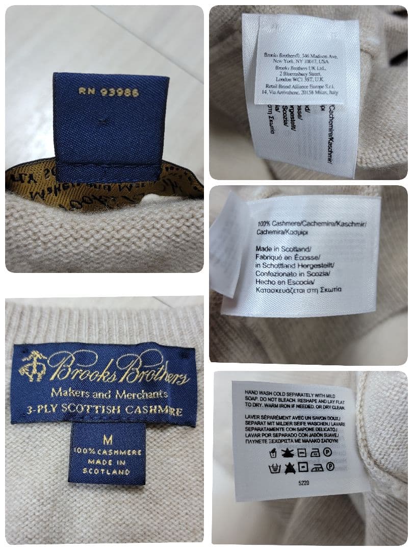 ブルックスブラザーズ 3-Ply Scottish Cashmere ニット