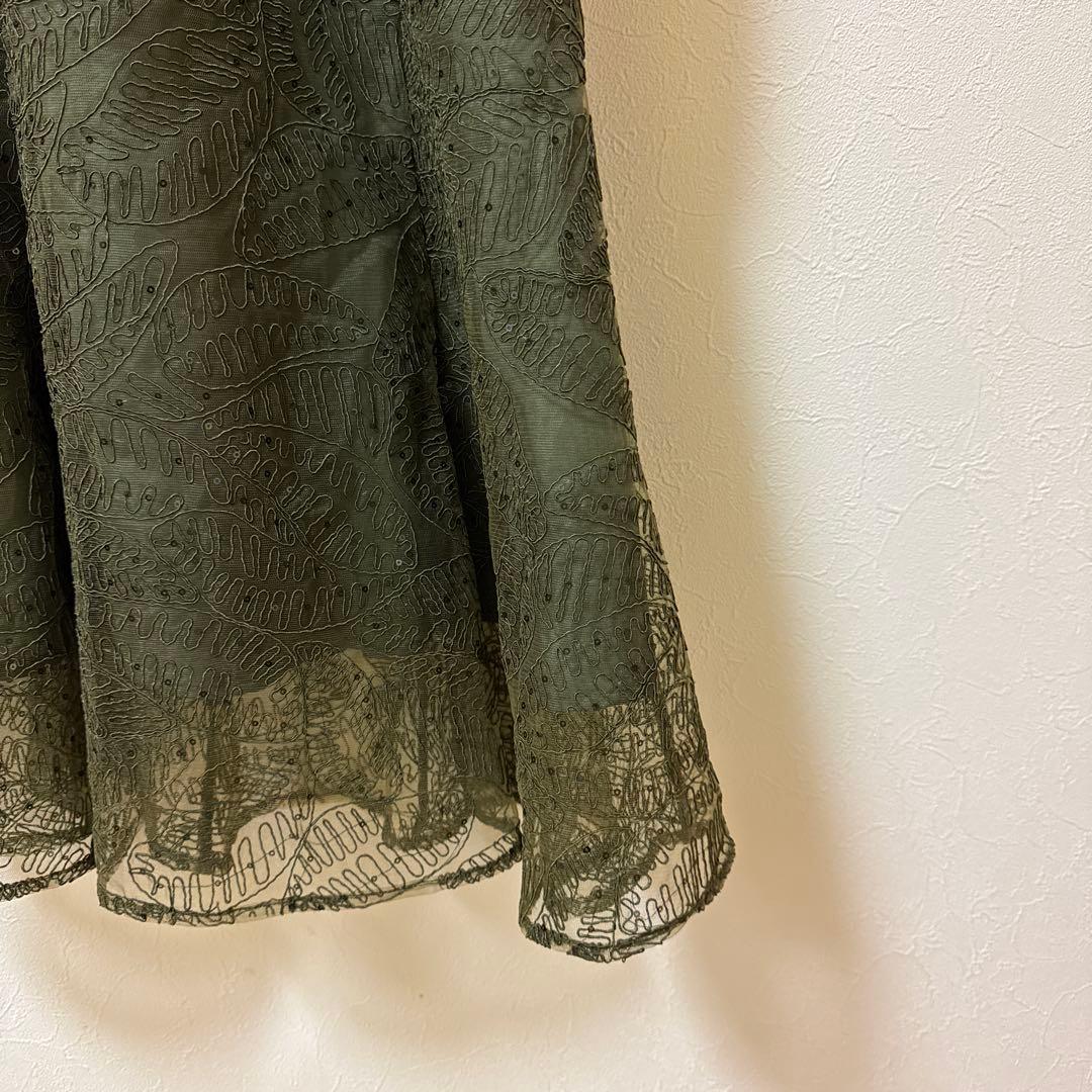 2WAYオフショルダーパフスリーブバリエマーメイドワンピースロングドレス