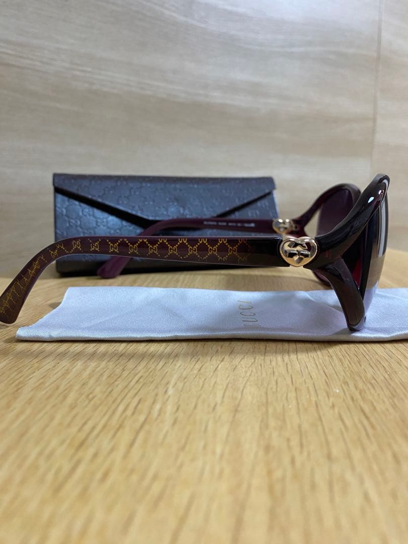 GUCCI パープル サングラス ケース付き