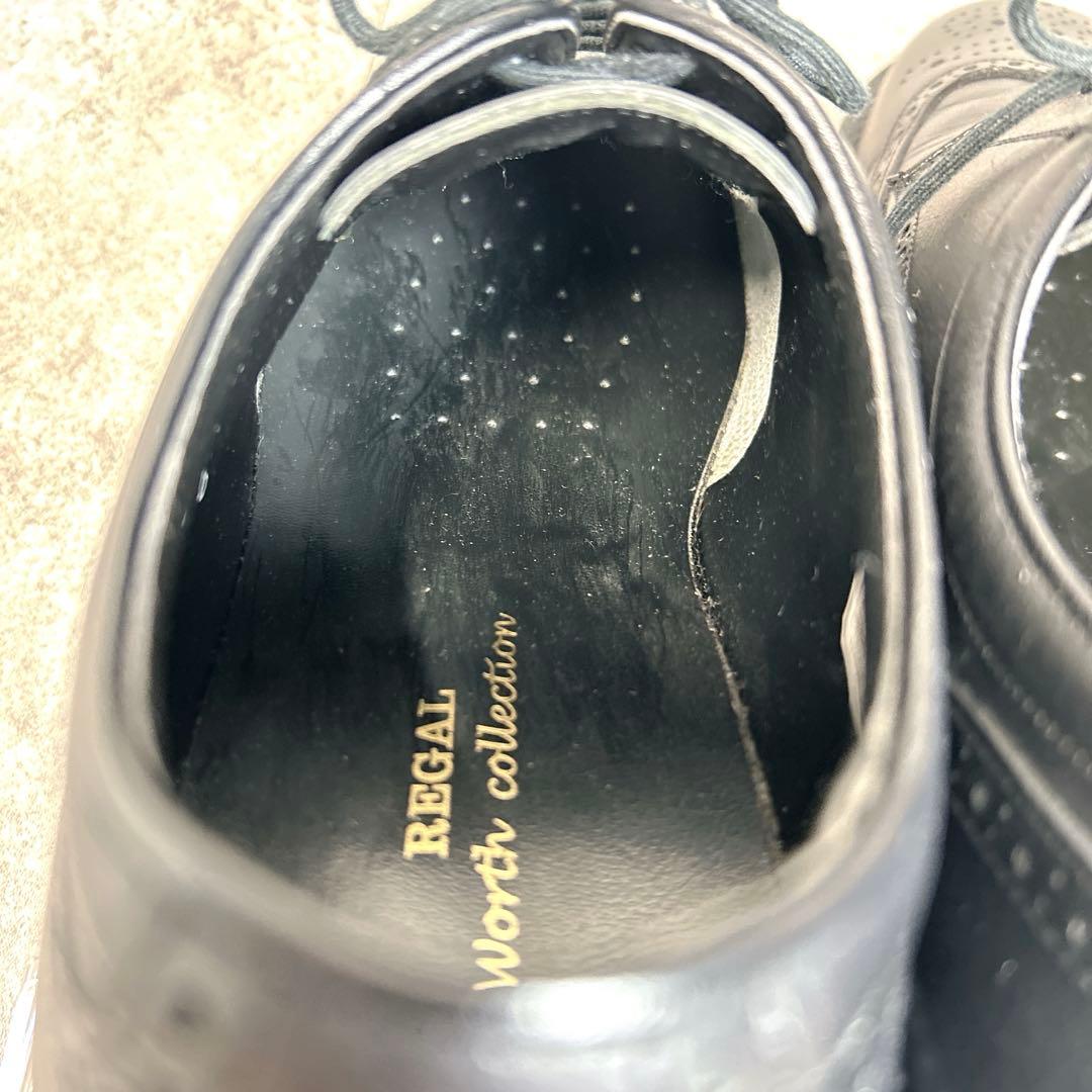 ほぼ新品【REGAL】ドレスシューズ/ウイングチップ/革靴/メダリオン/ビジネス