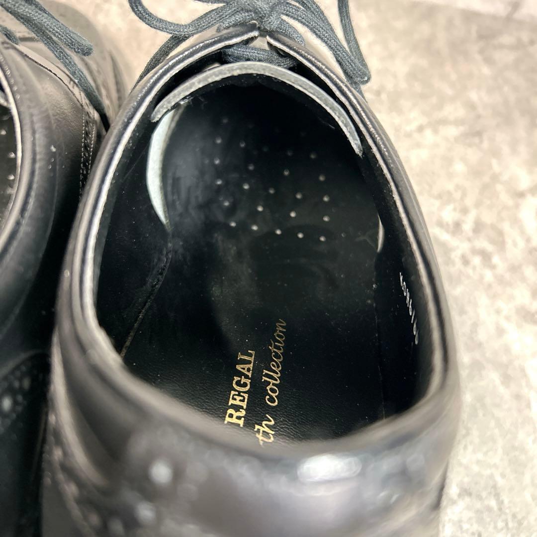 ほぼ新品【REGAL】ドレスシューズ/ウイングチップ/革靴/メダリオン/ビジネス