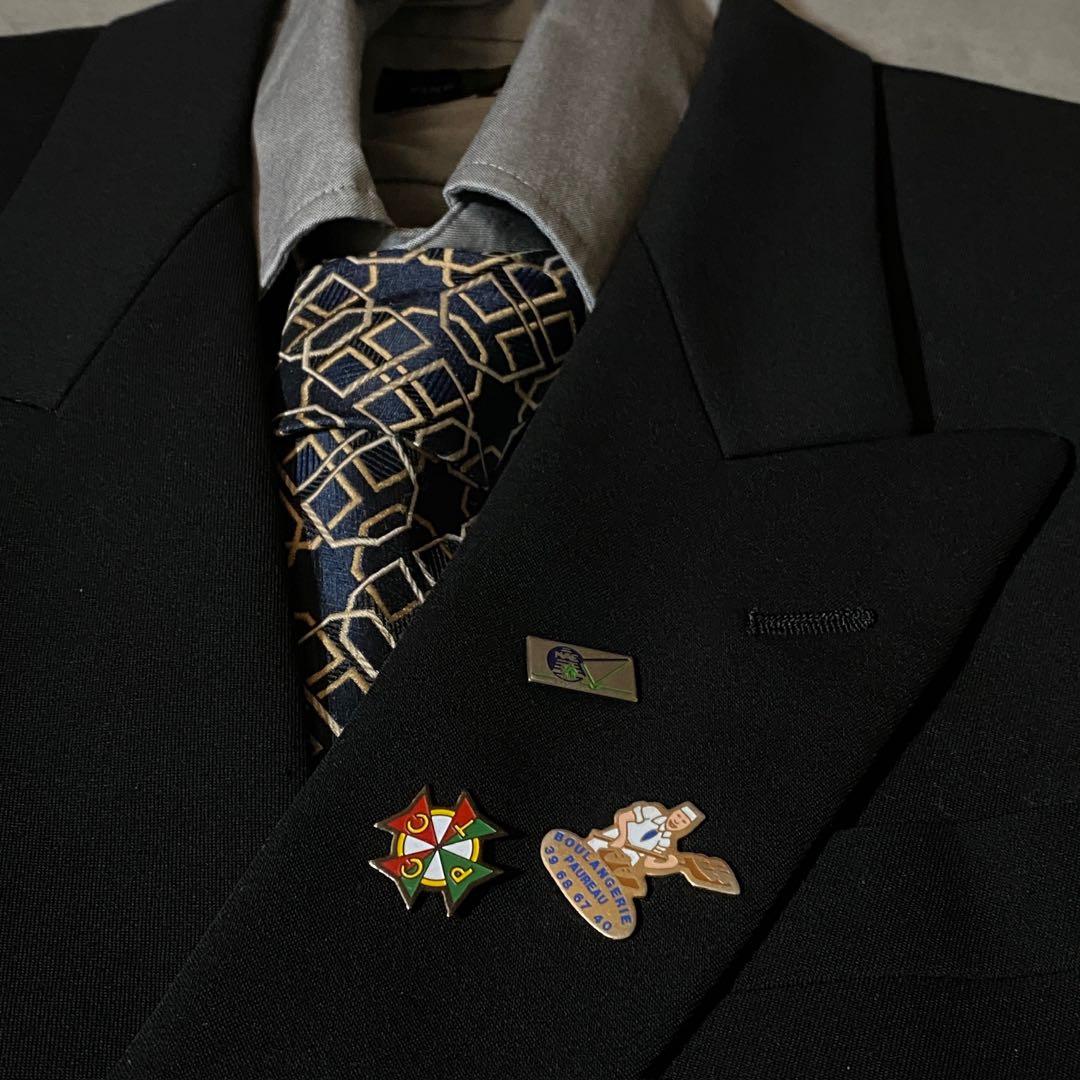 90s vintage レトロセットアップ スーツ ピンズ No.172成人式