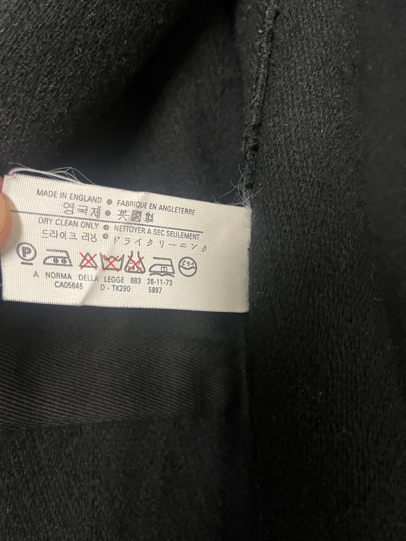 美品◎グローバーオール ダッフルコート ヘリンボーン 英国製 L-XL 灰