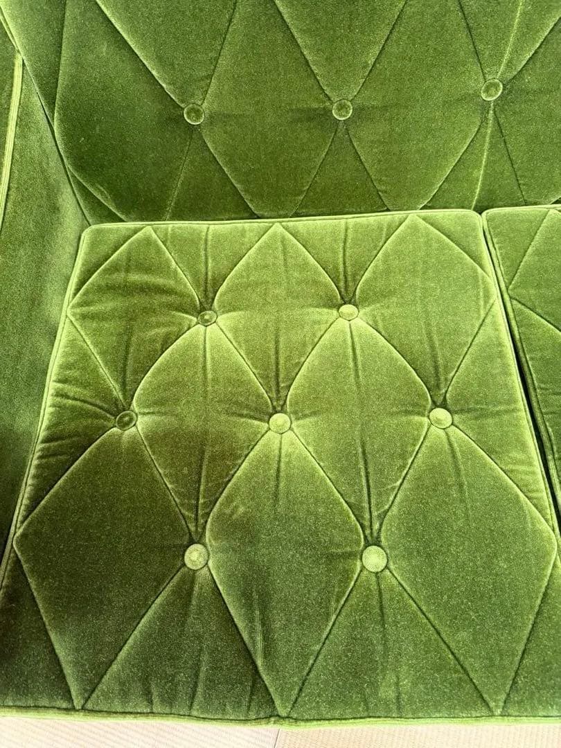 カリモク 60 ロビーチェア3シータ モケットグリーン