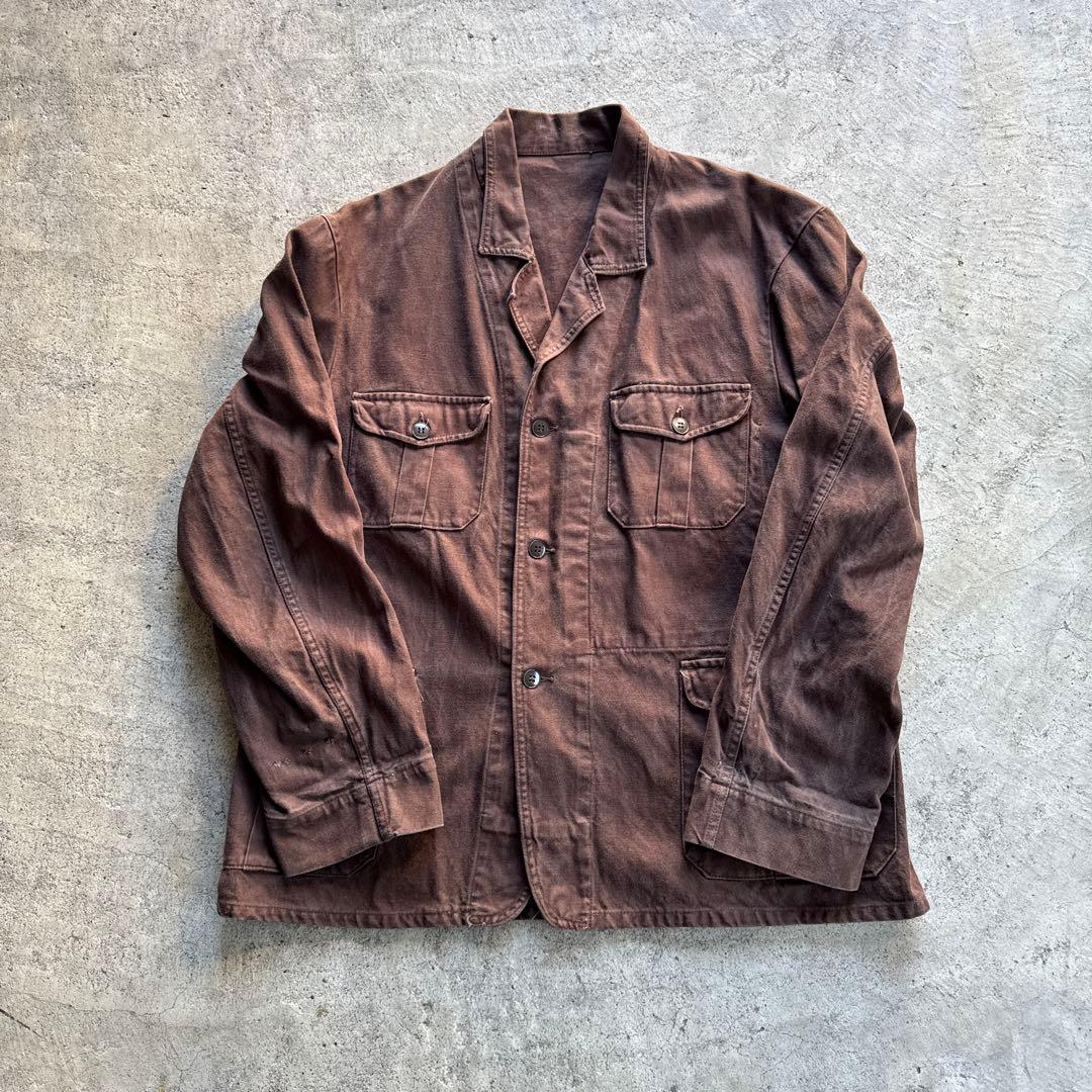 ジャケット・アウター 1950s French Brown Twill Work Jacket