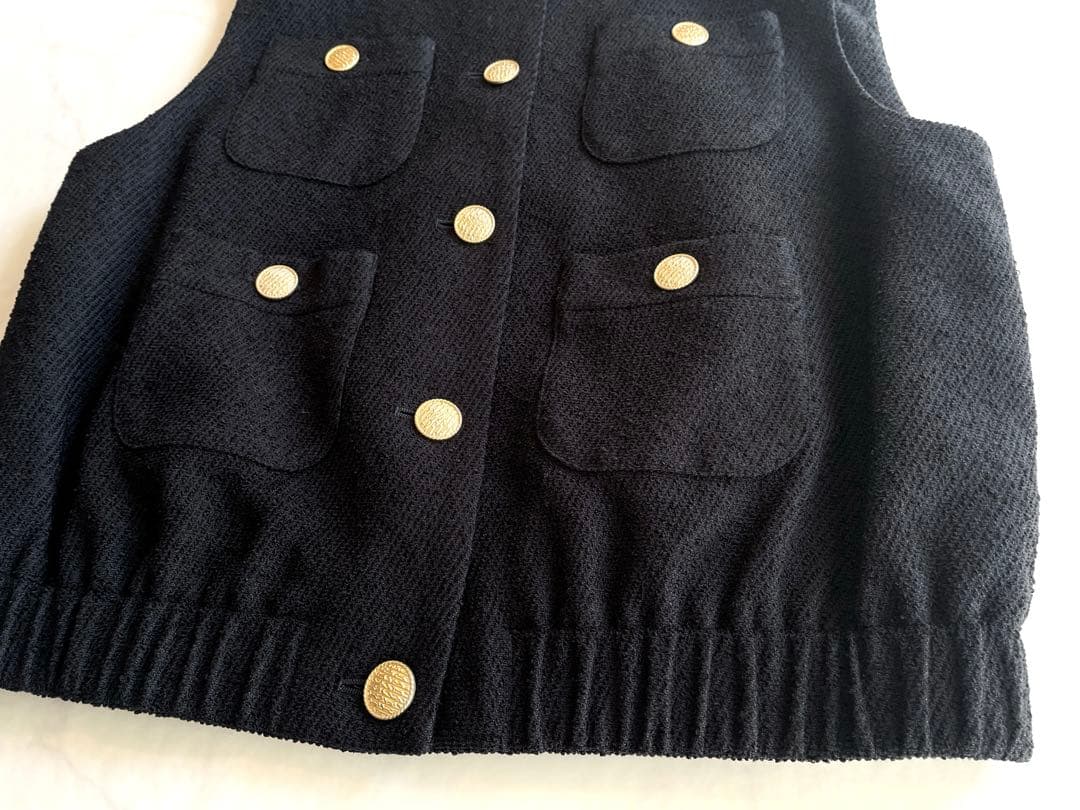 タグ付☆LOULOU WILLOUGHBY ブライトリングツイードジレ 金ボタン