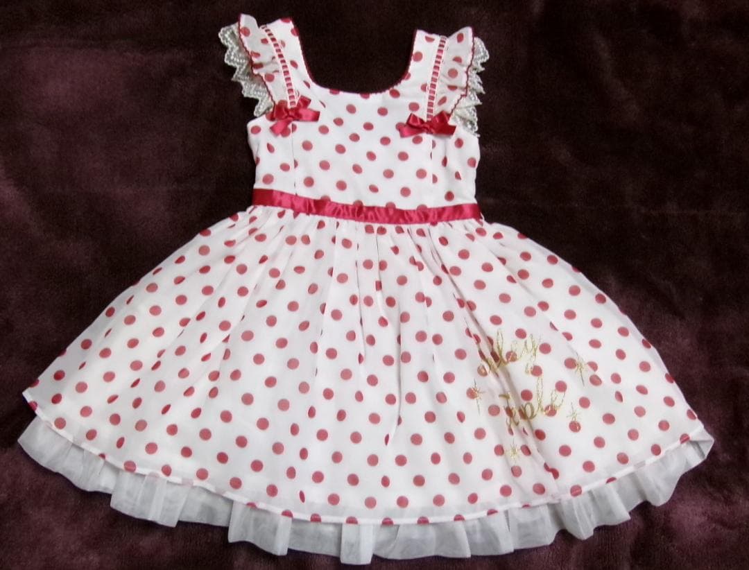 り*ん様 阪急限定シフォンドットドレス・100・新品タグ付き・・シャーリーテンプ