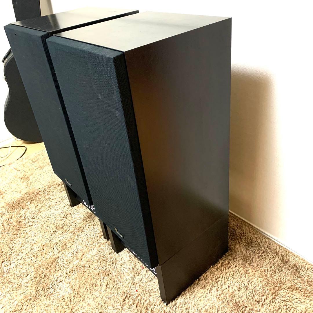 送料無料 KENWOOD LS-880A 純正スタンド付 3WAYスピーカーペア