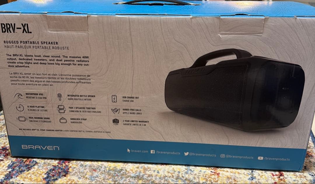 Braven BRV-XL 40W ブルートゥース　アウトドアスピーカー