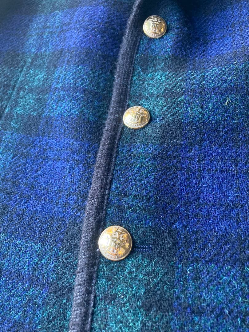 【美品】GOLDEN  チェックテーラードジャケット イタリア製 S