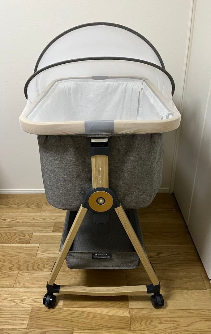 【PYKさん専用】説明書付き　HZDMJ ベビーベッド　グレー